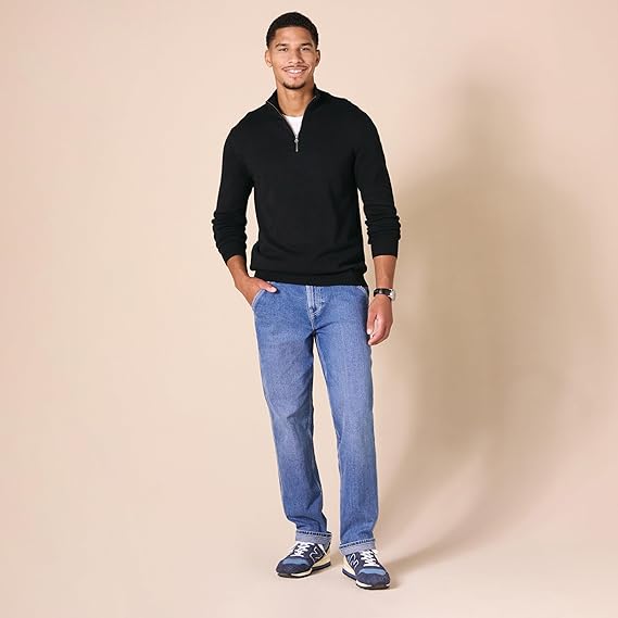 Men's 100% Cotton Quarter-Zip Jumper