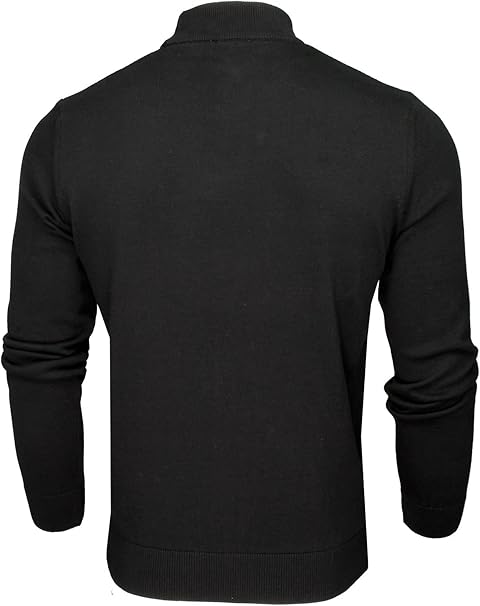 Men’s Pure Cotton Mock Neck Turtleneck Jumper – Premium High Neck Knit