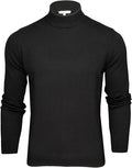 Men’s Pure Cotton Mock Neck Turtleneck Jumper – Premium High Neck Knit