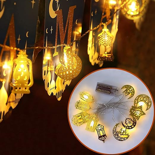 Ramadan Eid String Light, Star Fairy String Lights for Eid Festival